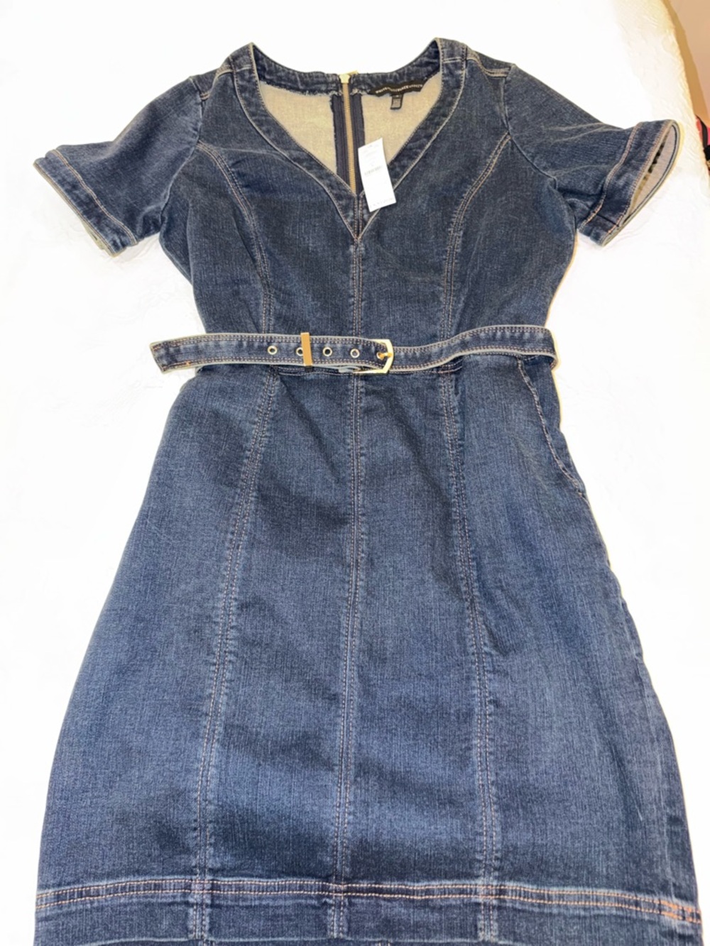 White House Black Market Denim Women’s Dress- Size 8- NEW!